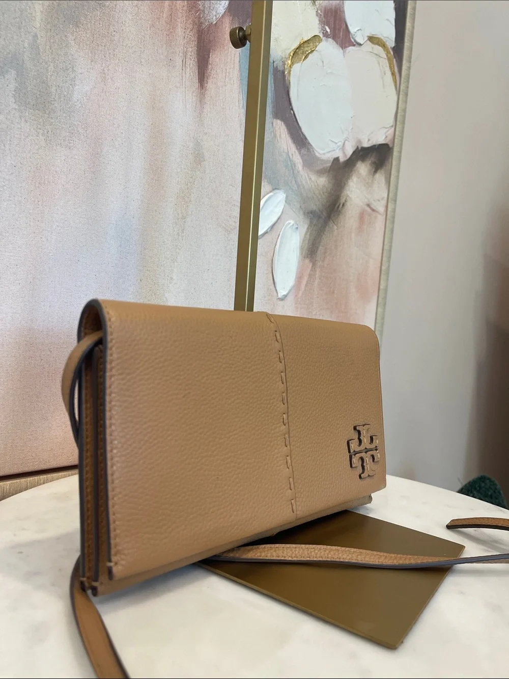 Tory Burch McGraw Wallet Crossbody Bag in Tan